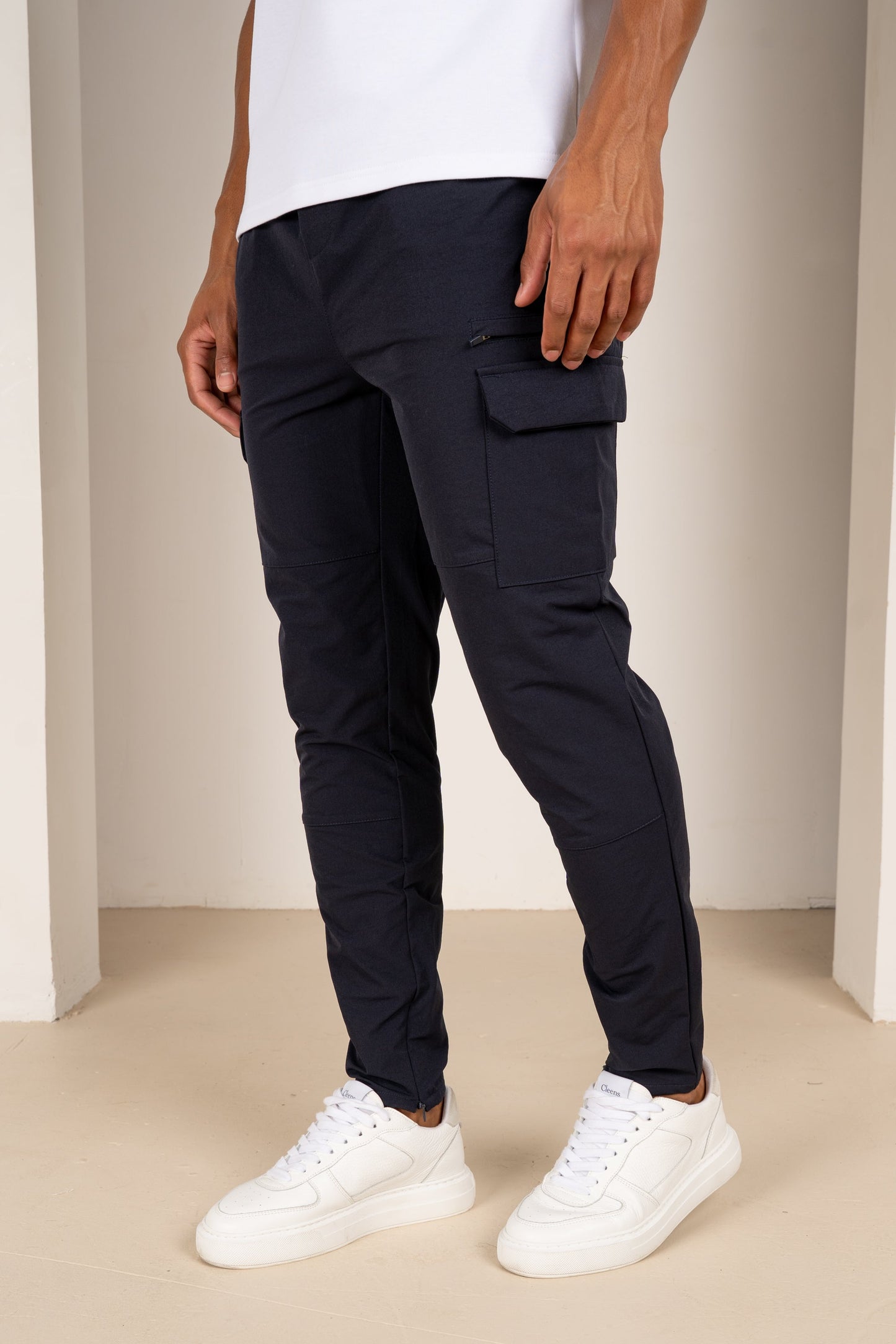 Premium Detail Cargo Pants V2 - Navy