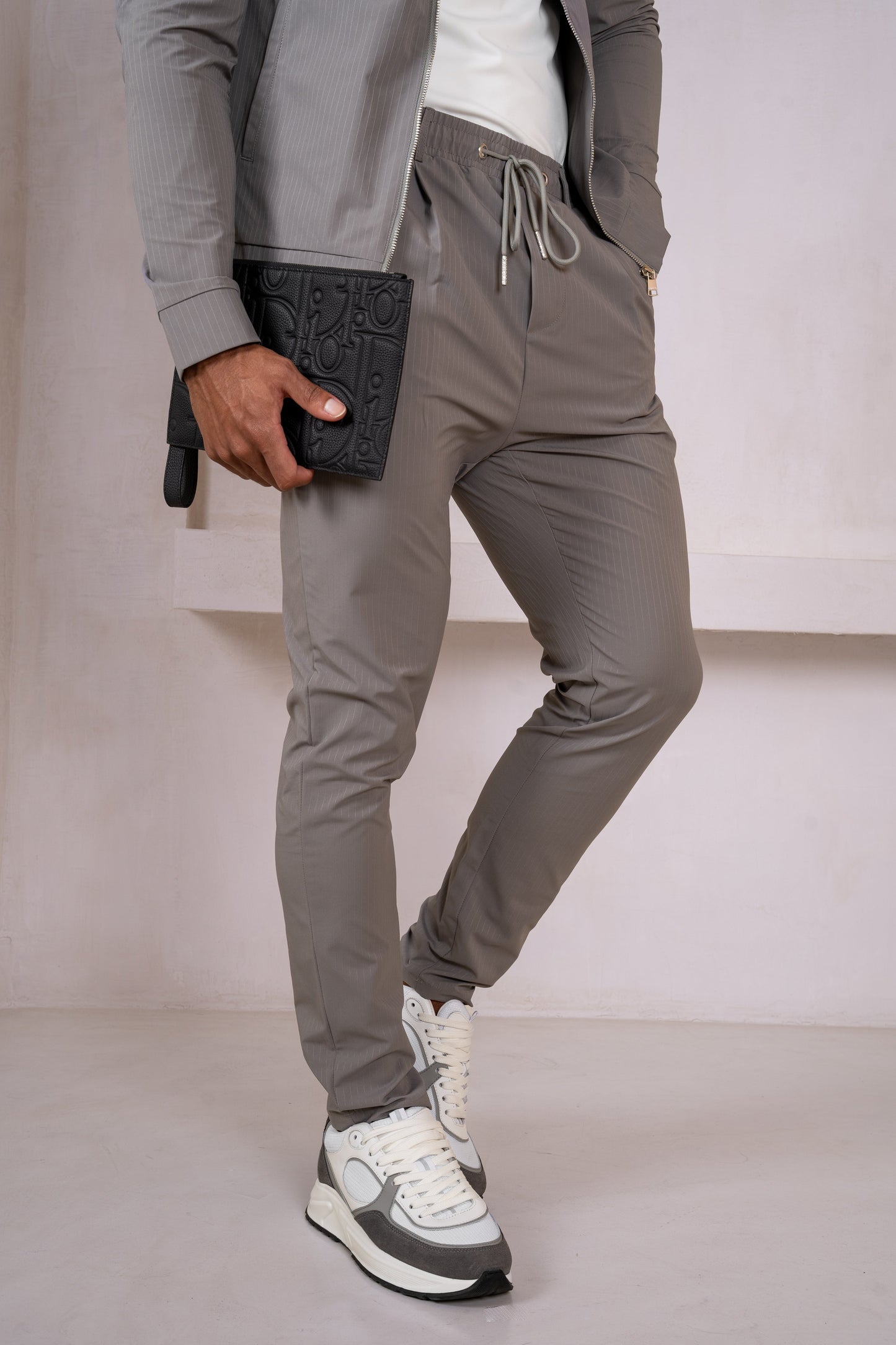 Pinstripe Pants - Grey