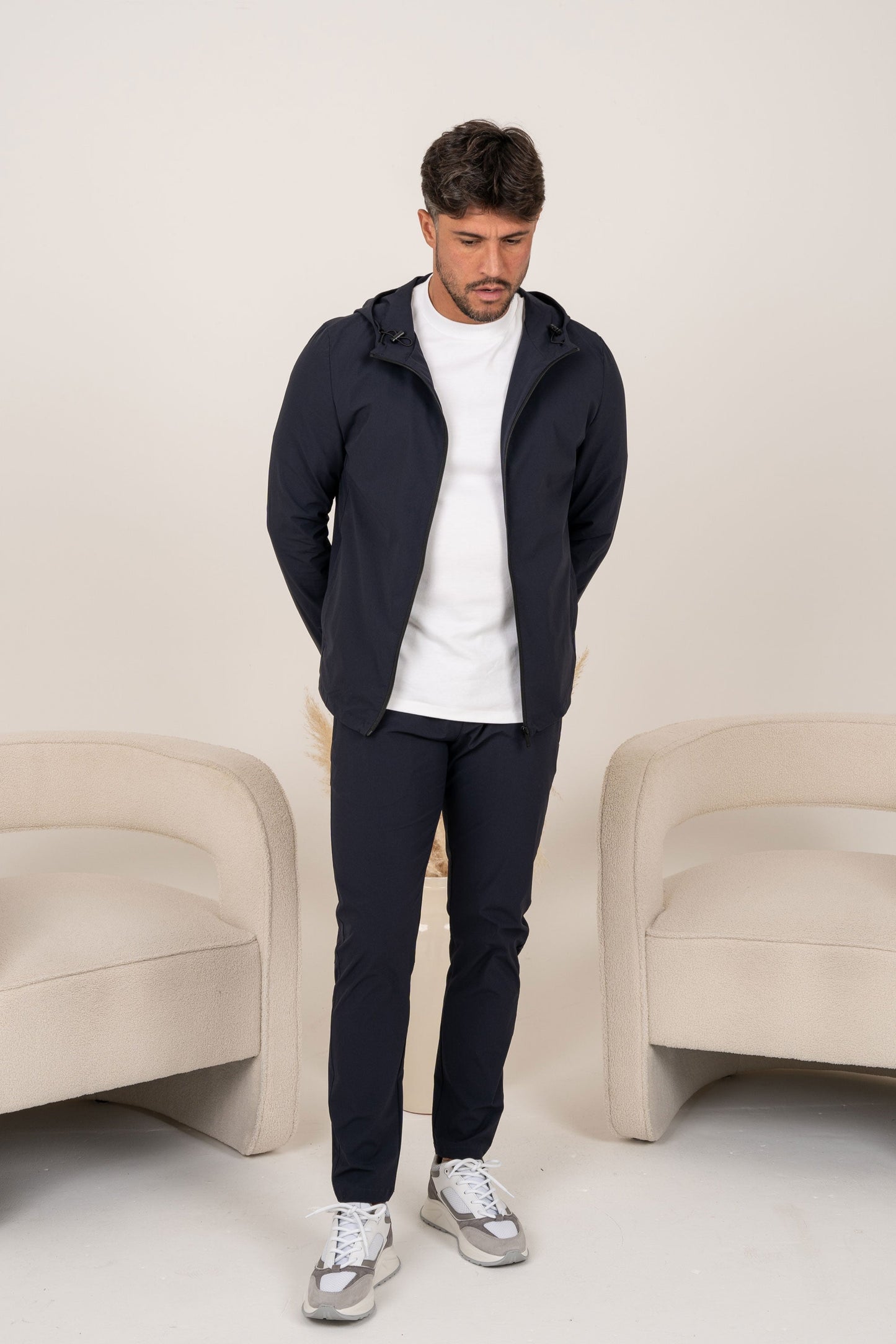 Premium Technical Windbreaker Jacket - Navy