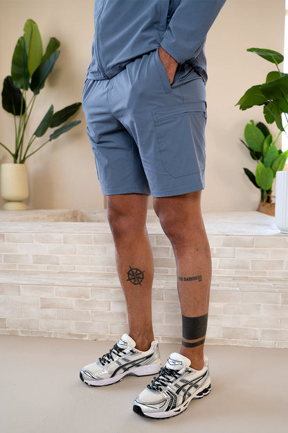 Premium Technical Shorts - Steel Blue